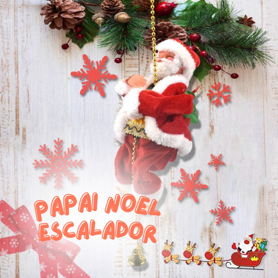 Papai Noel Escalador – Brinquedo de Natal Musical
