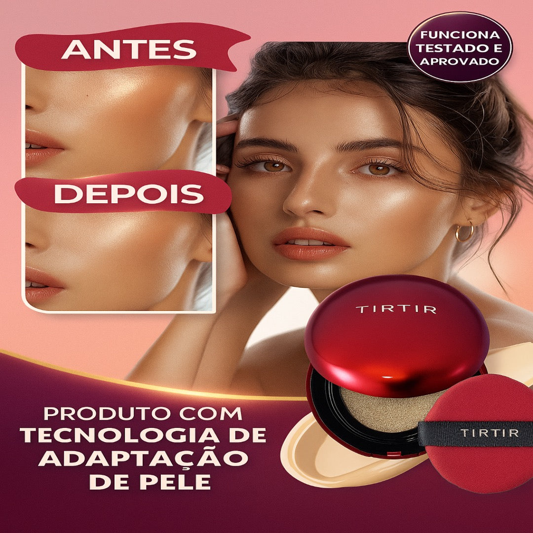 Base Cushion Clareadora TIRTIR - Protetor Solar e Maquiagem Longa Duração - Original