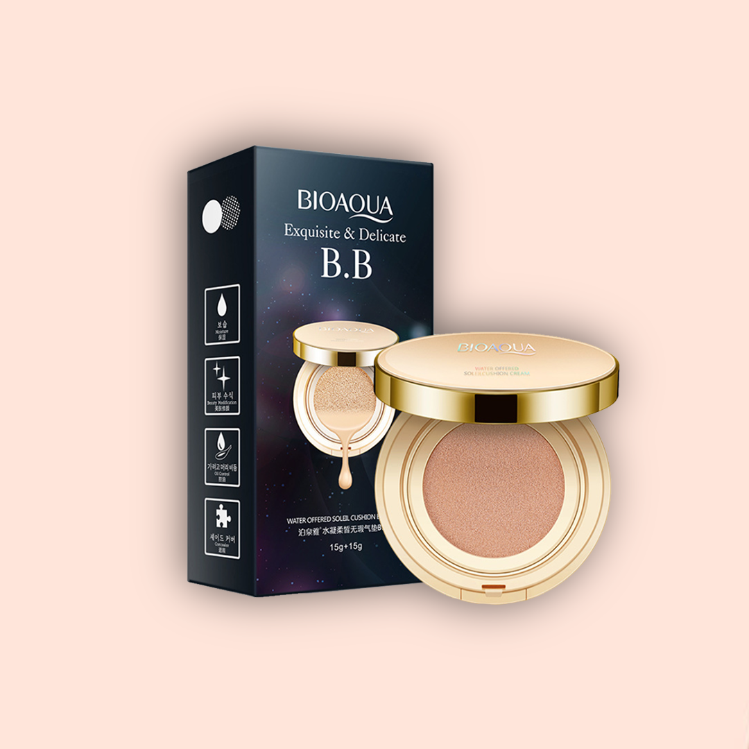 Pele Uniforme com BioAqua Cream – Base que se Ajusta ao Seu Tom [Leve 2]
