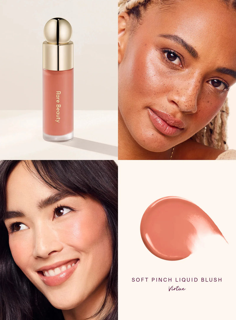 Blush Líquido RARE Beauty 3 em 1 – Rosto, Lábios e Olhos com Efeito Natural e à Prova D’Água