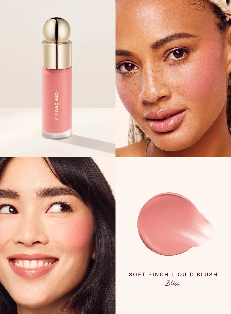 Blush Líquido RARE Beauty 3 em 1 – Rosto, Lábios e Olhos com Efeito Natural e à Prova D’Água