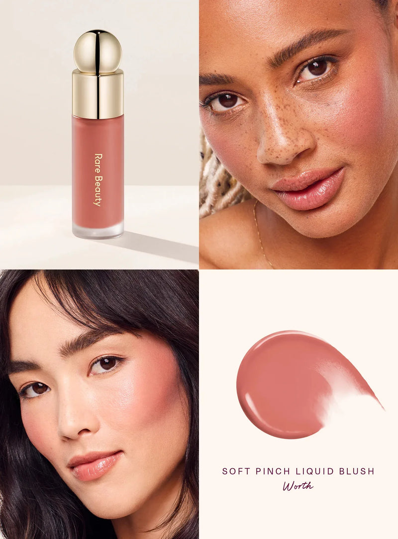Blush Líquido RARE Beauty 3 em 1 – Rosto, Lábios e Olhos com Efeito Natural e à Prova D’Água