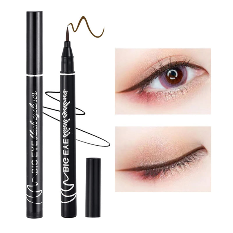 Delineador Líquido Ultra Fino Diamond Glitter – Preto e Marrom | À Prova d’Água, Secagem Rápida e Longa Duração