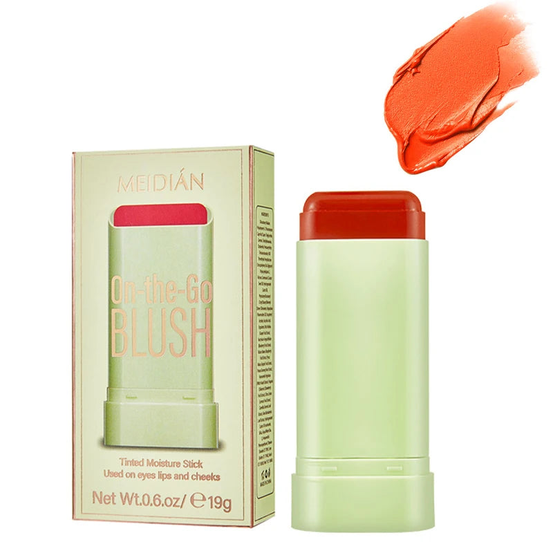 Creamy Blush Makeup Multi Stick For Eyes Lips & Cheeks Rouge Moist Pink High Color Rendering Tint Blusher Brightening Skin Tone