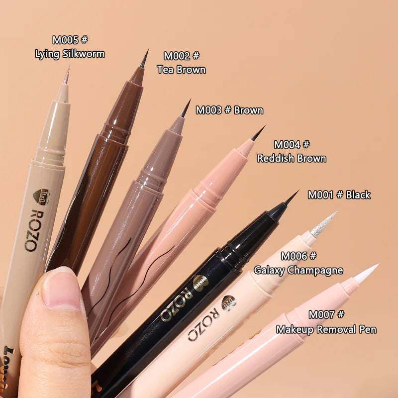 Delineador Líquido Ultra Fino Diamond Glitter – Preto e Marrom | À Prova d’Água, Secagem Rápida e Longa Duração