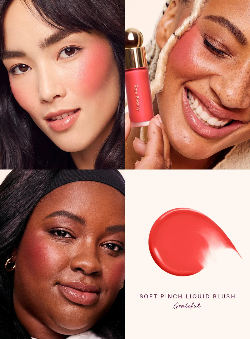 Blush Líquido RARE Beauty 3 em 1 – Rosto, Lábios e Olhos com Efeito Natural e à Prova D’Água