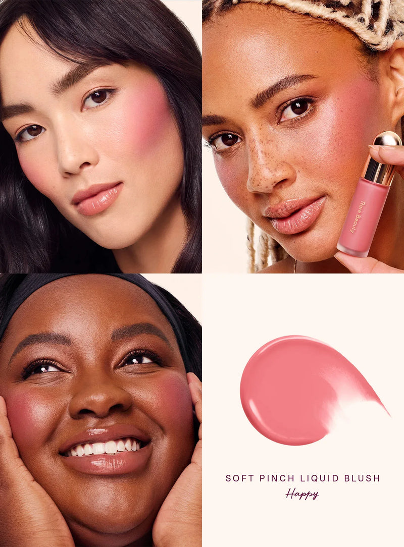 Blush Líquido RARE Beauty 3 em 1 – Rosto, Lábios e Olhos com Efeito Natural e à Prova D’Água