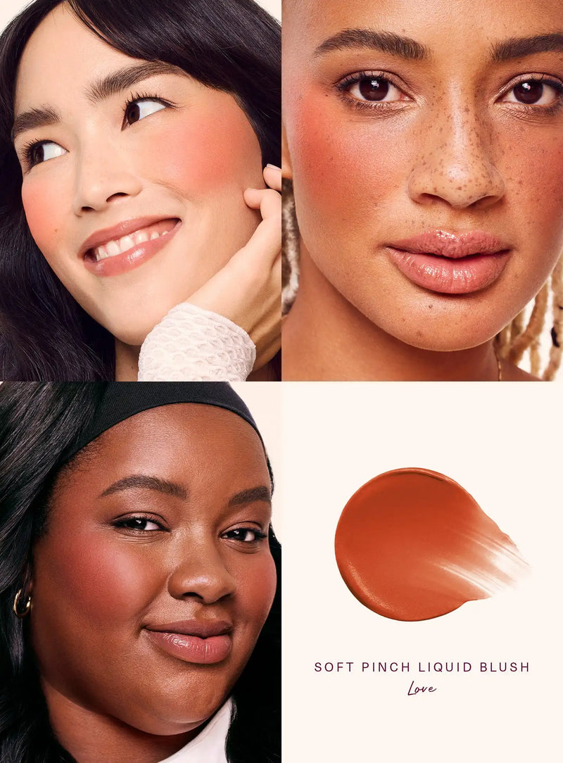 Blush Líquido RARE Beauty 3 em 1 – Rosto, Lábios e Olhos com Efeito Natural e à Prova D’Água