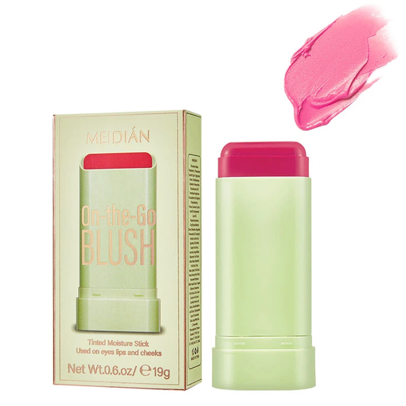 Creamy Blush Makeup Multi Stick For Eyes Lips & Cheeks Rouge Moist Pink High Color Rendering Tint Blusher Brightening Skin Tone