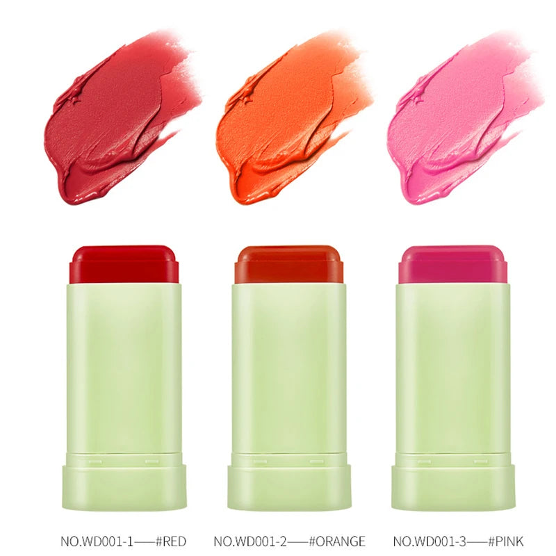 Creamy Blush Makeup Multi Stick For Eyes Lips & Cheeks Rouge Moist Pink High Color Rendering Tint Blusher Brightening Skin Tone