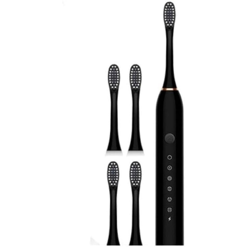 Escova Dental Elétrica USB Carga 6 Engrenagem À Prova D'água 4 Escovas Cabeças De Substituição